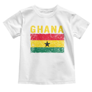 Vintage Ghana Flag Distressed Design Toddler T Shirt Proud Ghanaian Heritage African Pride