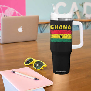 Vintage Ghana Flag Distressed Design Tumbler With Handle Proud Ghanaian Heritage African Pride