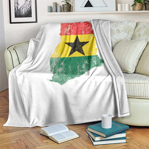 Vintage Ghana Map Flag Throw Blanket Distressed Proud Ghanaian Heritage African Pride