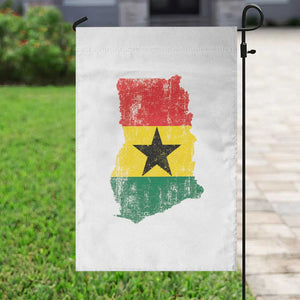 Vintage Ghana Map Flag Garden Flag Distressed Proud Ghanaian Heritage African Pride
