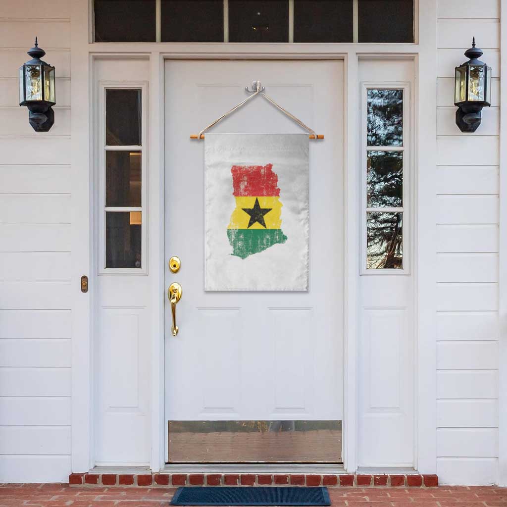Vintage Ghana Map Flag Garden Flag Distressed Proud Ghanaian Heritage African Pride