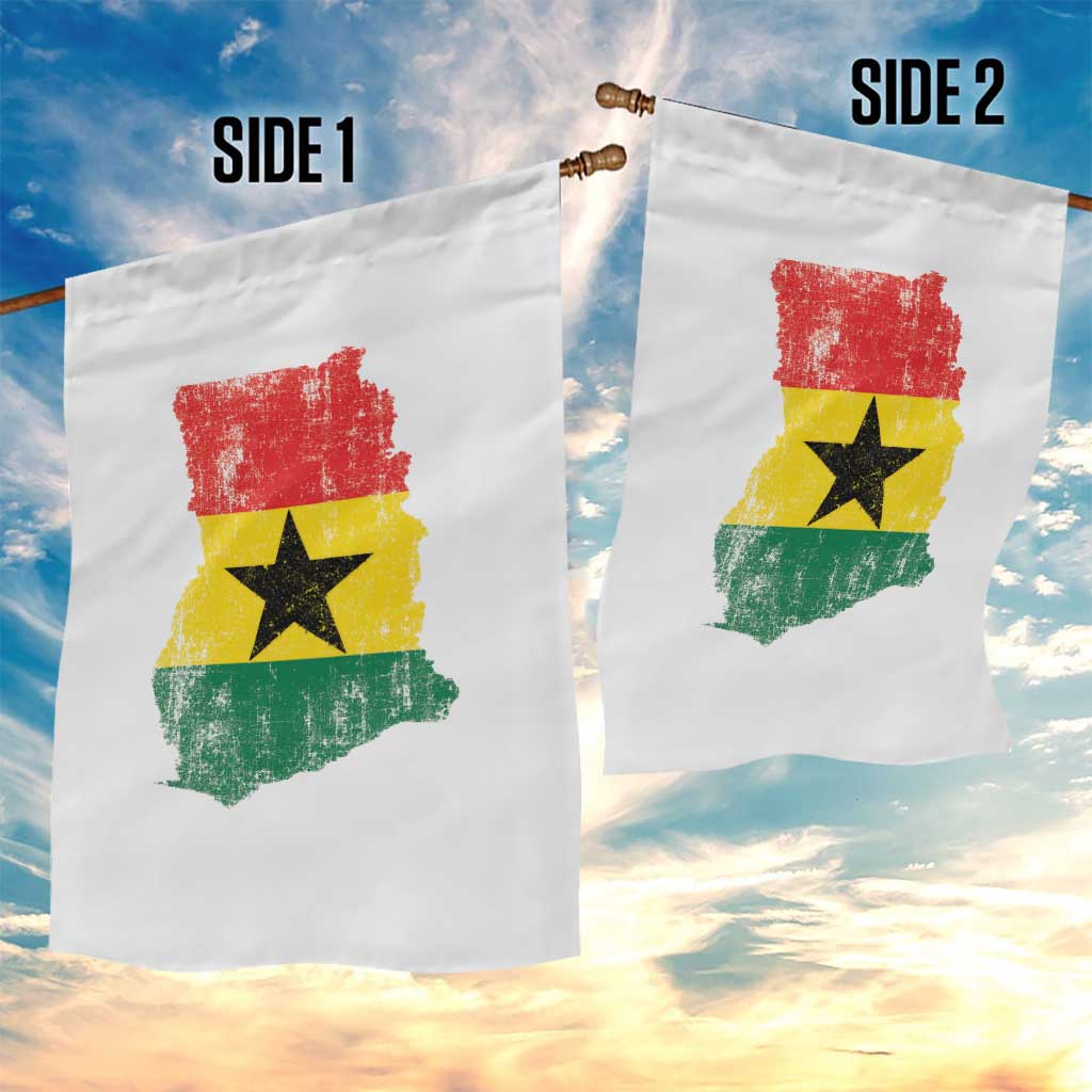 Vintage Ghana Map Flag Garden Flag Distressed Proud Ghanaian Heritage African Pride