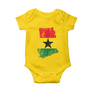 Vintage Ghana Map Flag Baby Onesie Distressed Proud Ghanaian Heritage African Pride