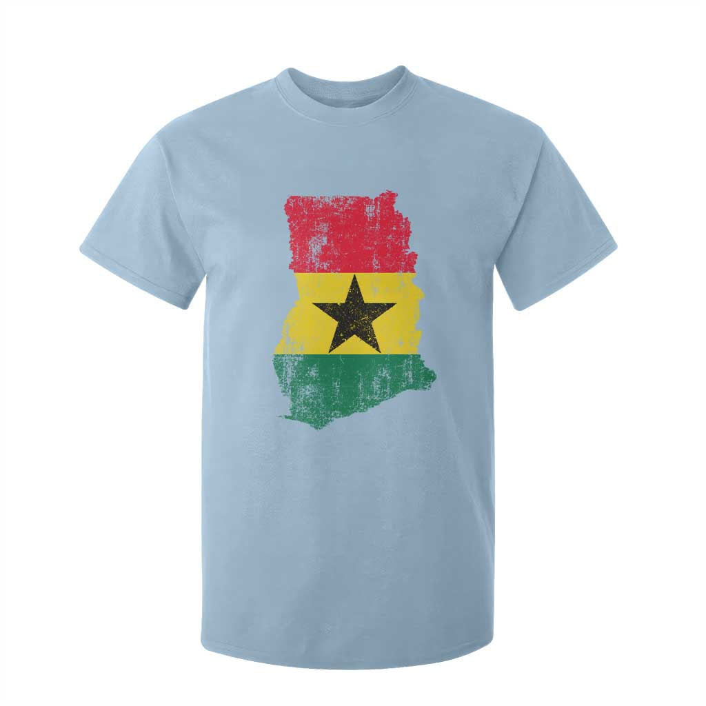 Vintage Ghana Map Flag T Shirt For Kid Distressed Proud Ghanaian Heritage African Pride