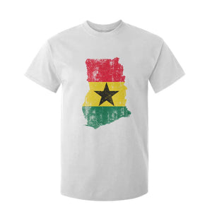 Vintage Ghana Map Flag T Shirt For Kid Distressed Proud Ghanaian Heritage African Pride