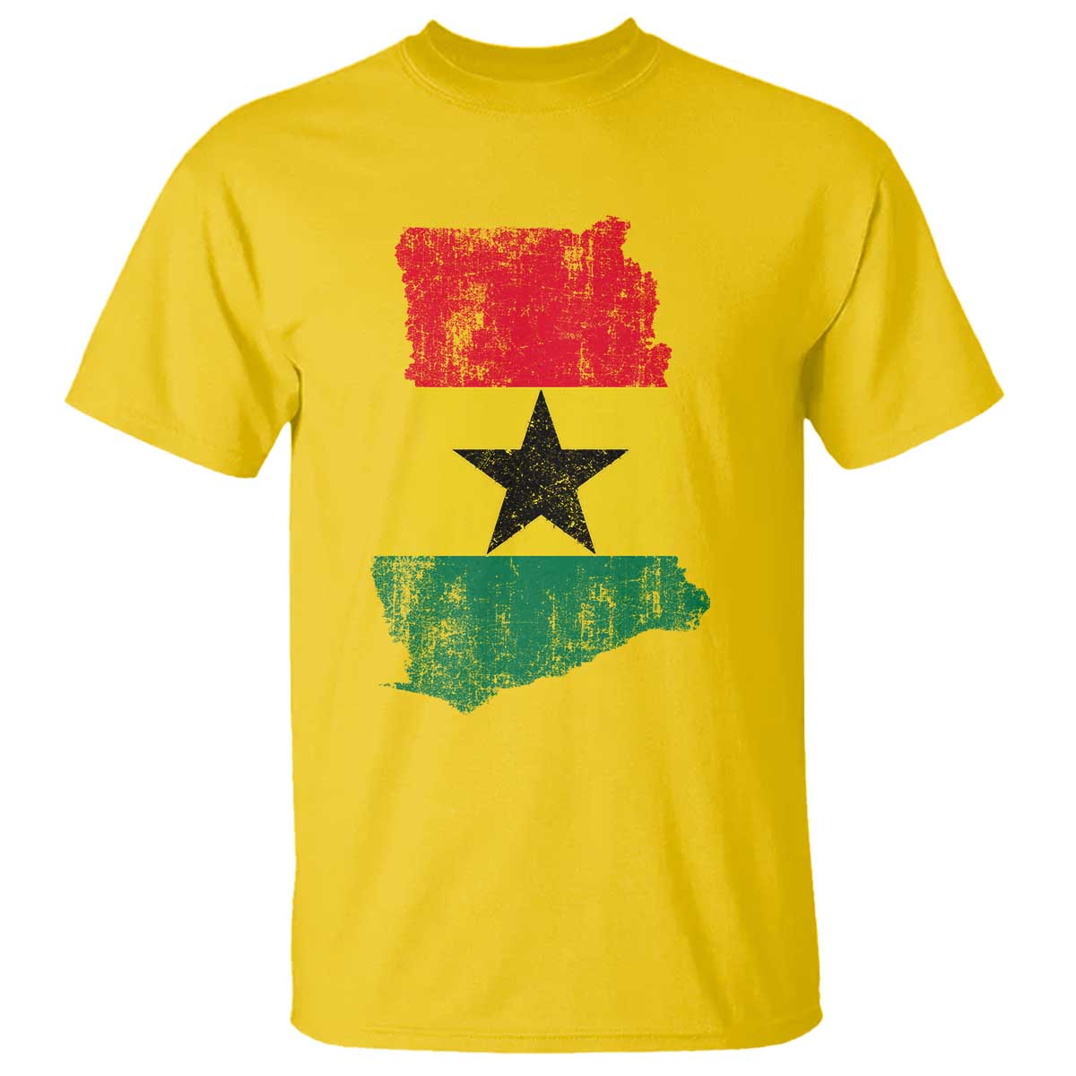 Vintage Ghana Map Flag T Shirt Distressed Proud Ghanaian Heritage African Pride