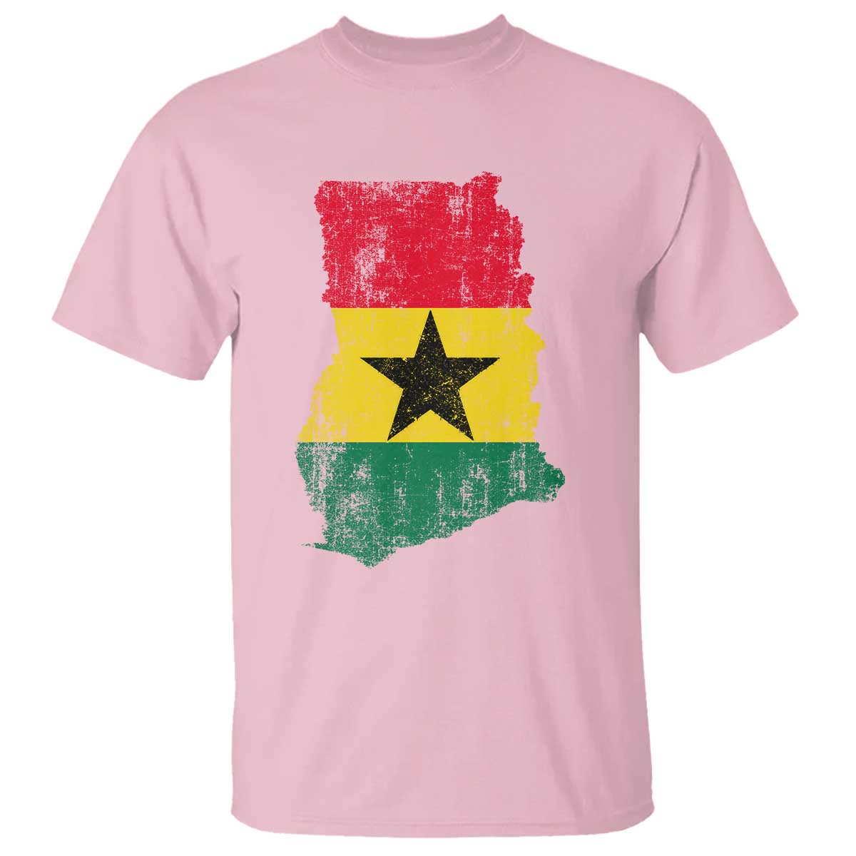 Vintage Ghana Map Flag T Shirt Distressed Proud Ghanaian Heritage African Pride