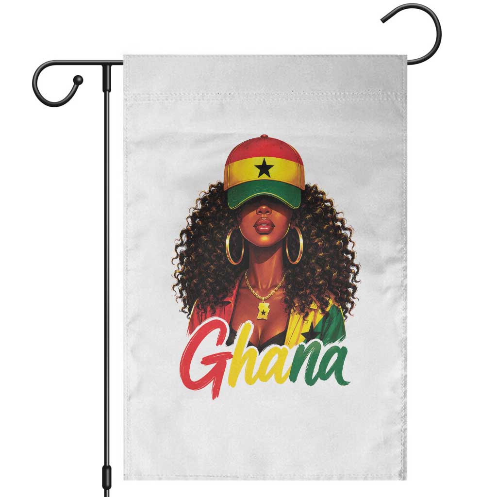 Ghanaian Princess Ghana Flag Melanin Garden Flag Black Girls TS10 White Print Your Wear