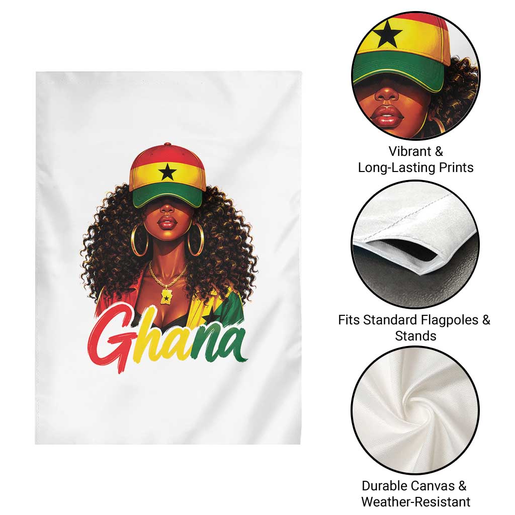 Ghanaian Princess Ghana Flag Melanin Garden Flag Black Girls
