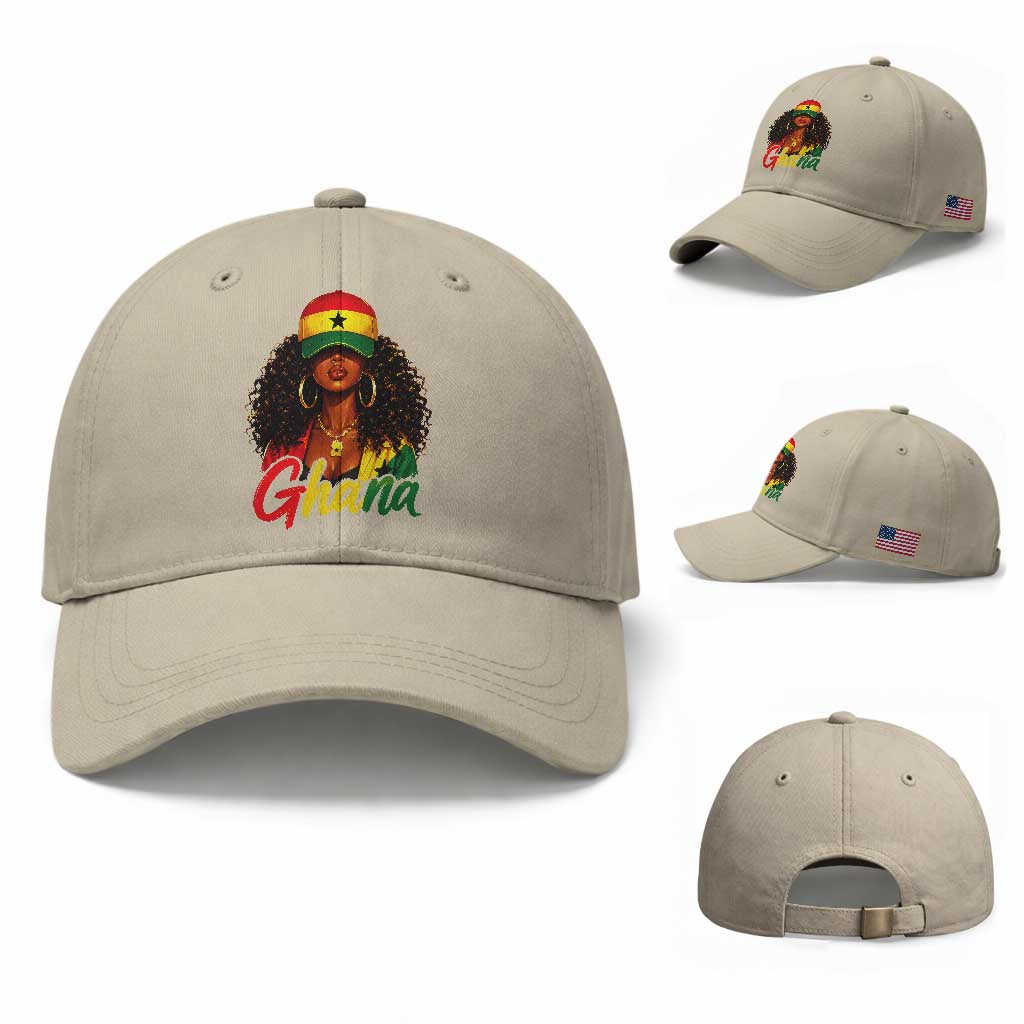 Ghanaian Princess Ghana Flag Melanin Baseball Cap Black Girls