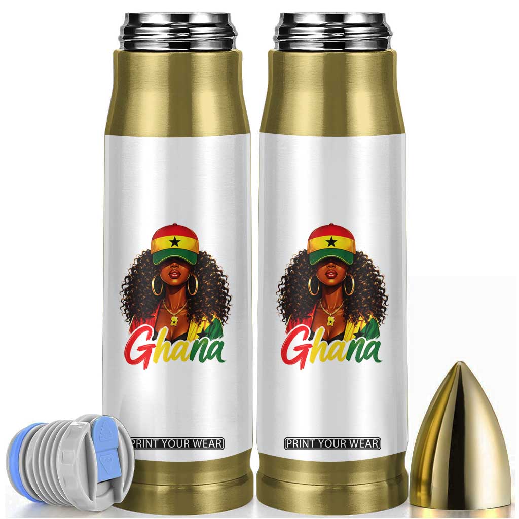 Ghanaian Princess Ghana Flag Melanin Bullet Tumbler Black Girls