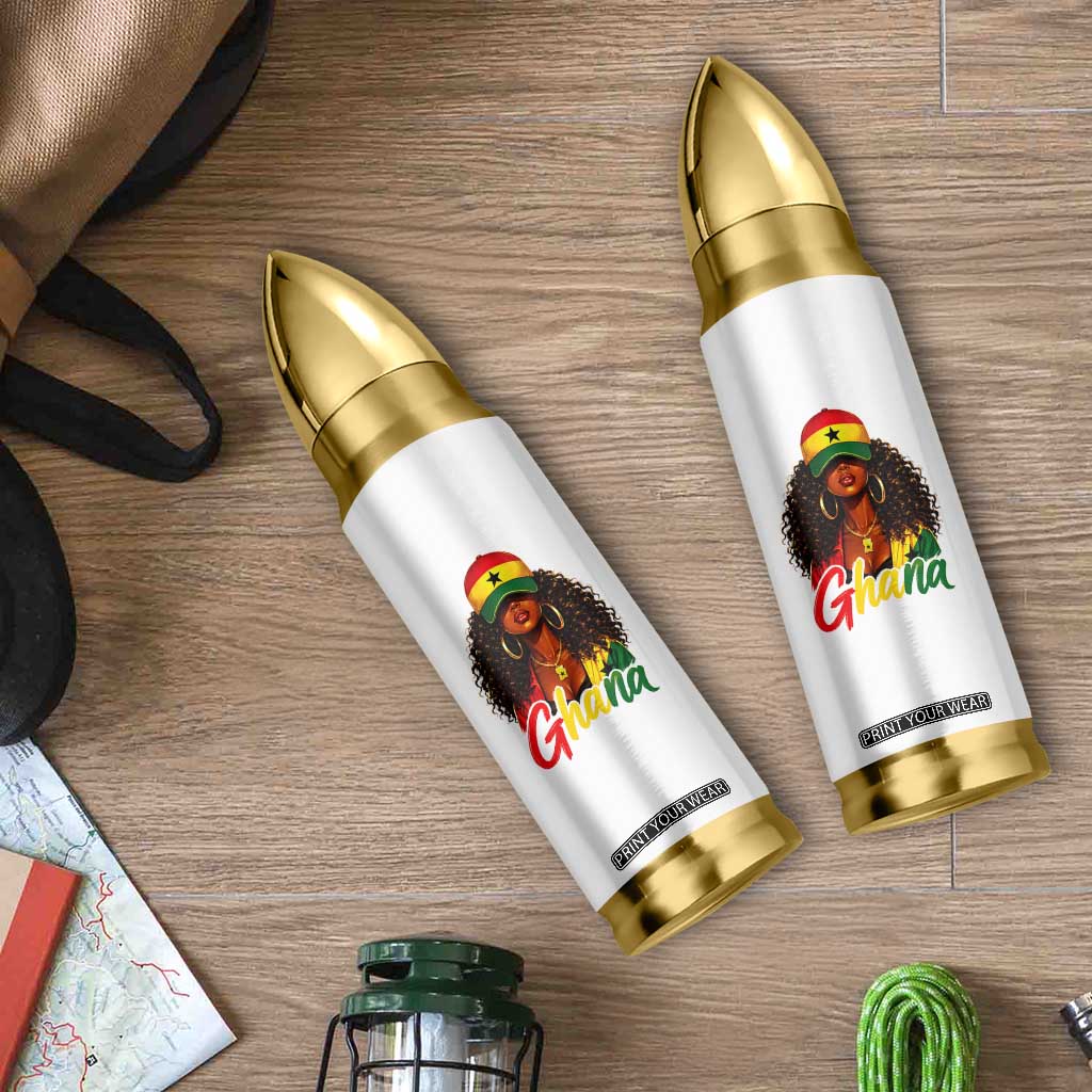 Ghanaian Princess Ghana Flag Melanin Bullet Tumbler Black Girls