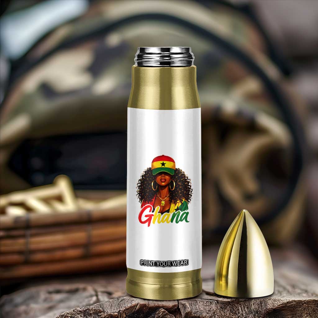 Ghanaian Princess Ghana Flag Melanin Bullet Tumbler Black Girls