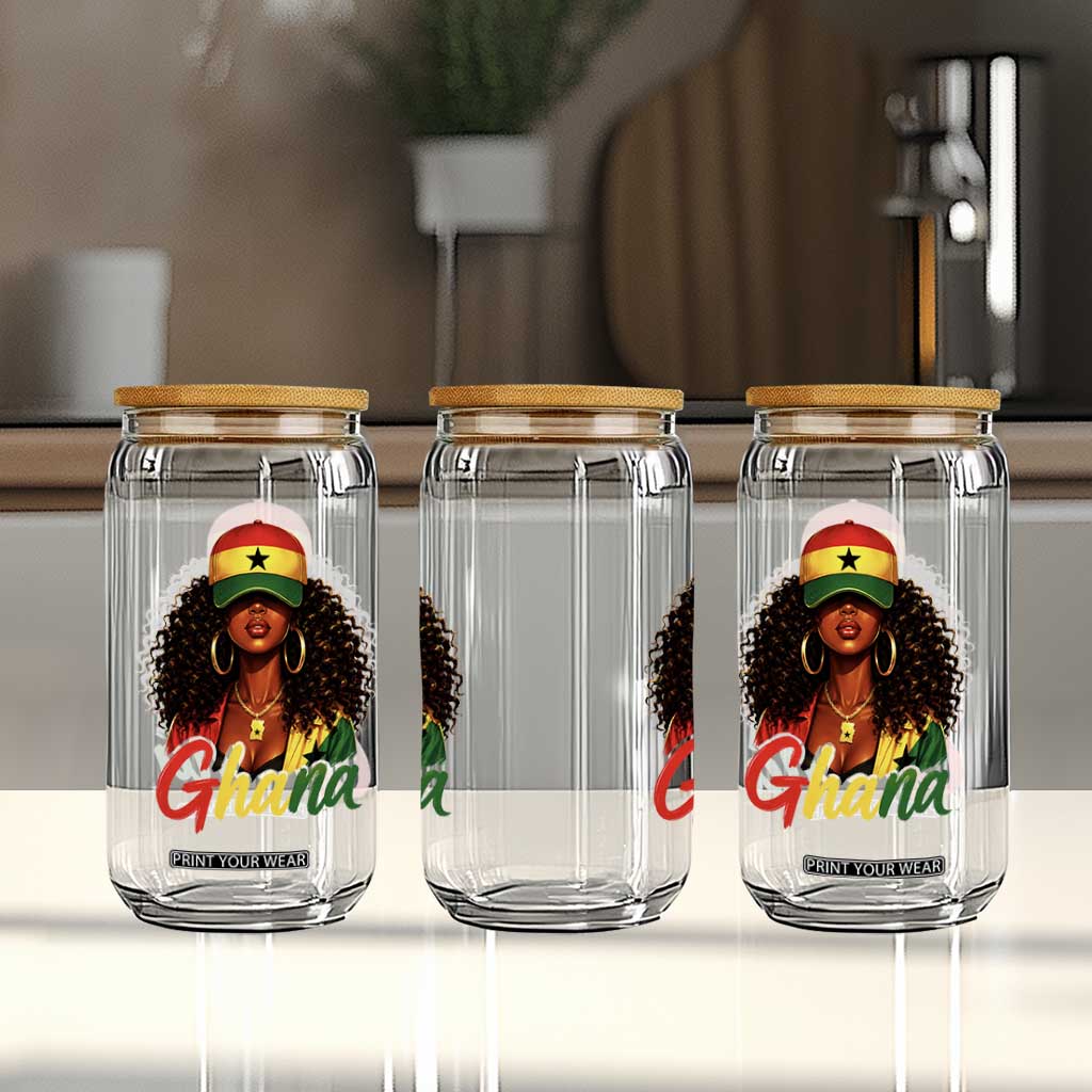 Ghanaian Princess Ghana Flag Melanin Glass Can Black Girls