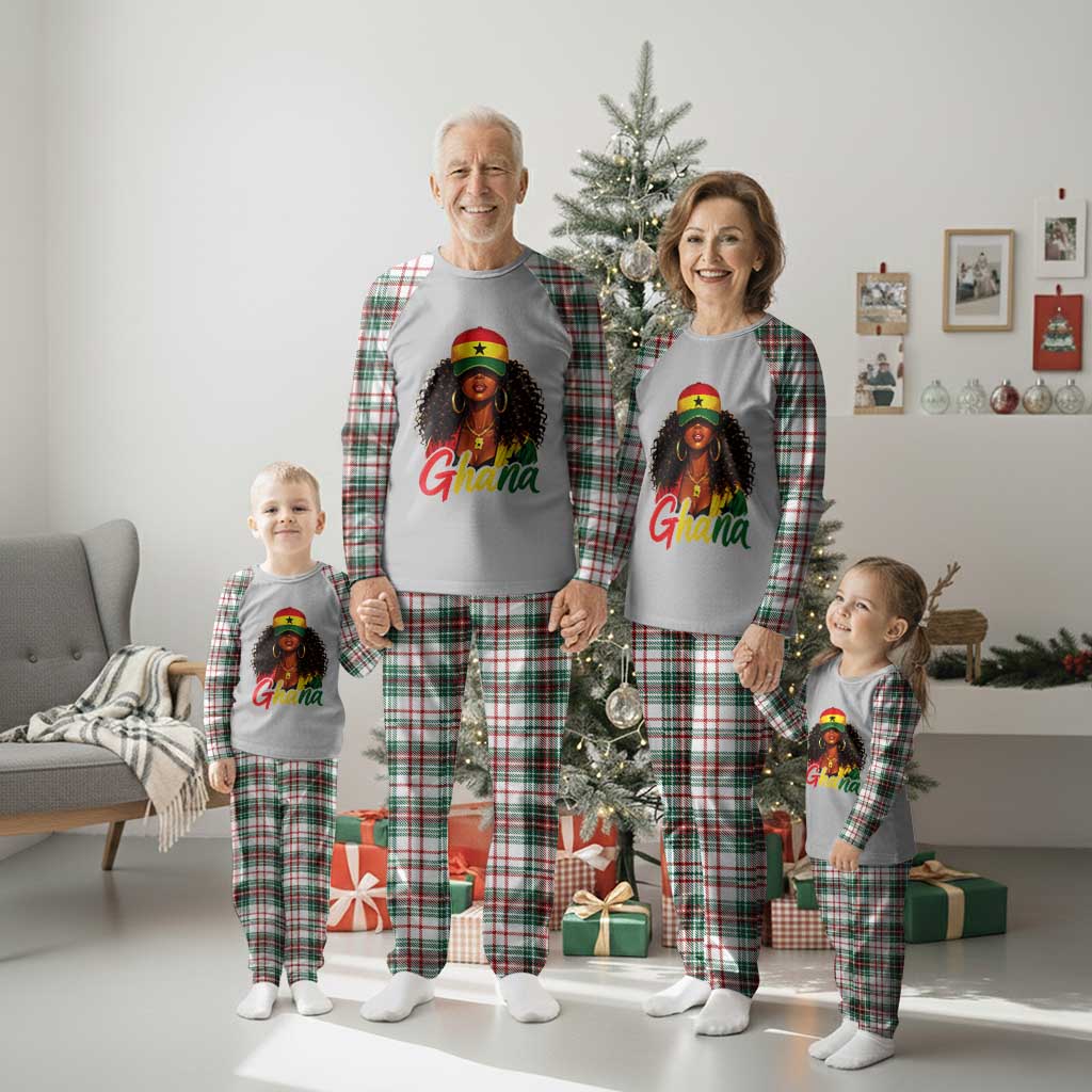 Ghanaian Princess Ghana Flag Melanin Plaid Pajama Set Black Girls