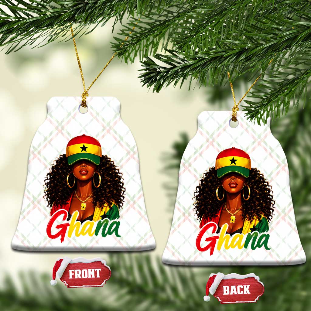Ghanaian Princess Ghana Flag Melanin Ceramic Ornament Black Girls