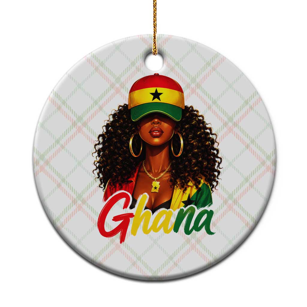 Ghanaian Princess Ghana Flag Melanin Ceramic Ornament Black Girls