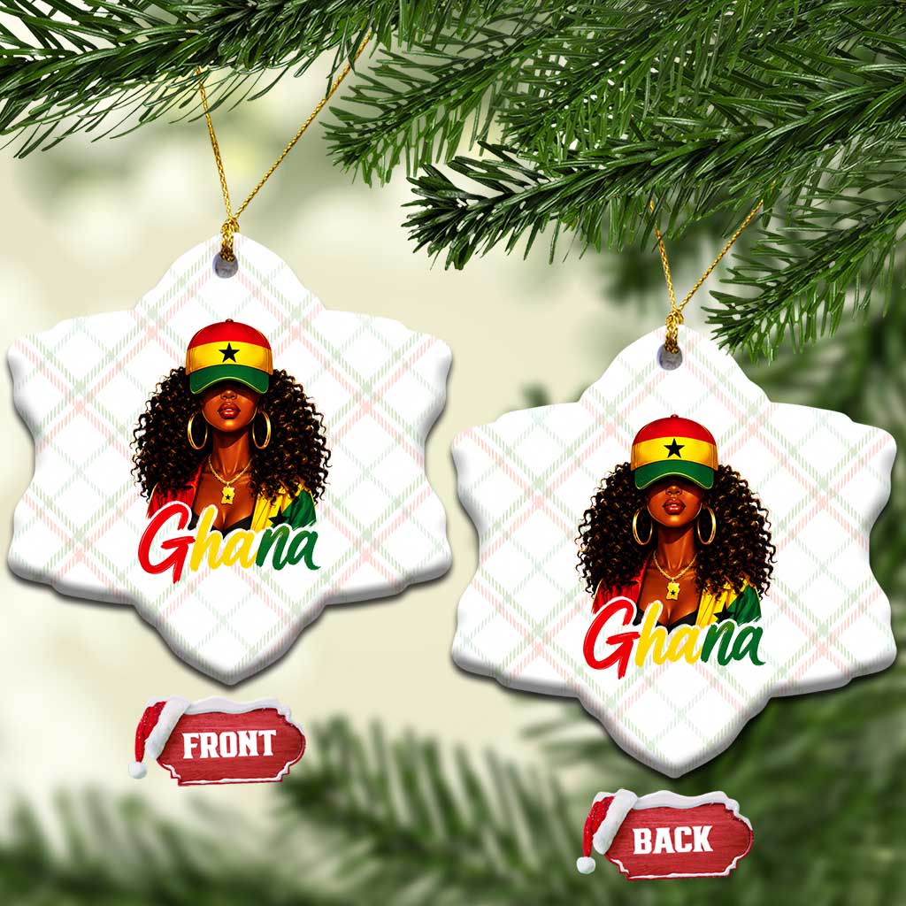 Ghanaian Princess Ghana Flag Melanin Ceramic Ornament Black Girls