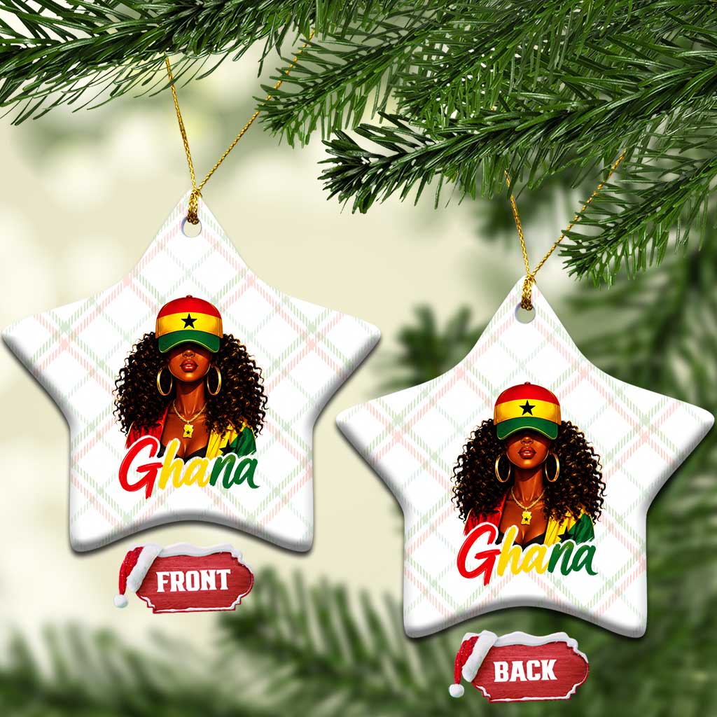 Ghanaian Princess Ghana Flag Melanin Ceramic Ornament Black Girls
