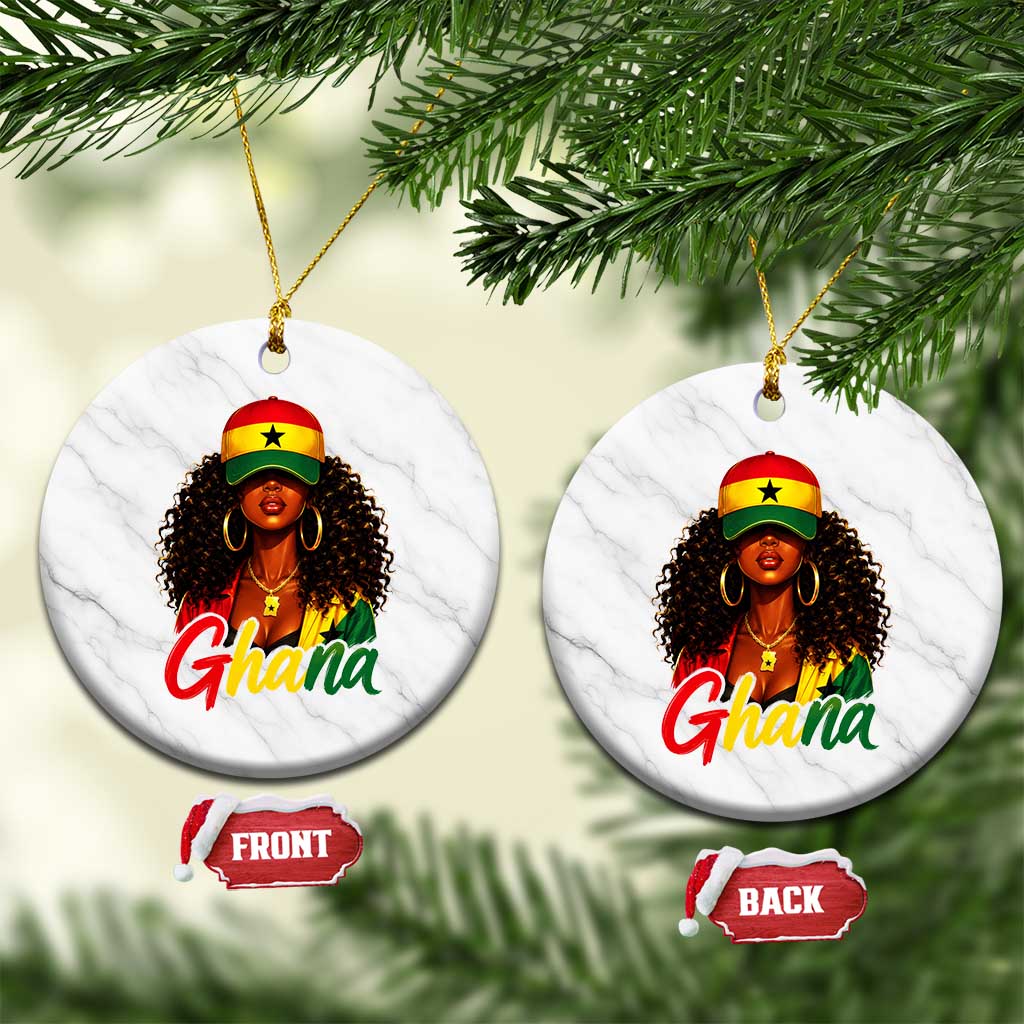 Ghanaian Princess Ghana Flag Melanin Ceramic Ornament Black Girls