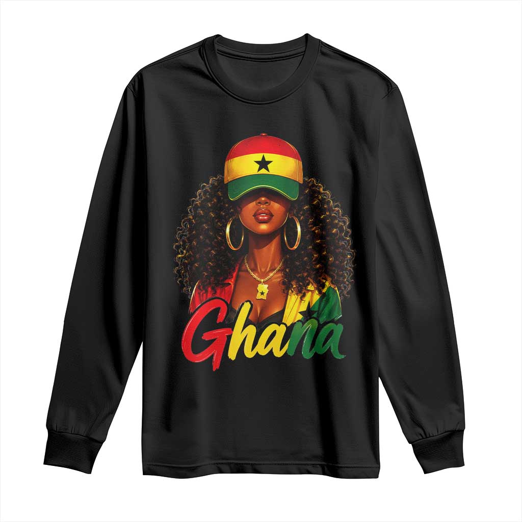 Ghanaian Princess Ghana Flag Melanin Long Sleeve Shirt Black Girls