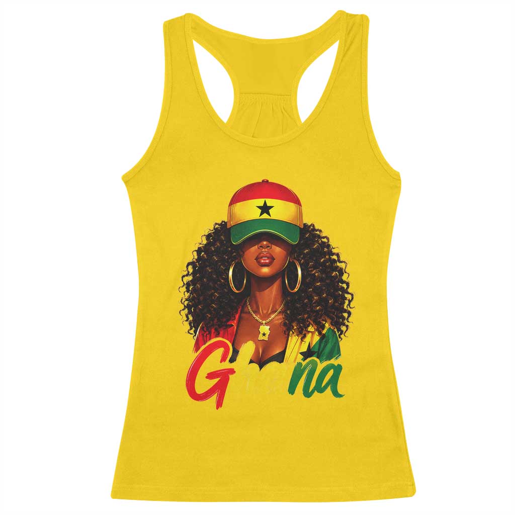 Ghanaian Princess Ghana Flag Melanin Racerback Tank Top Black Girls