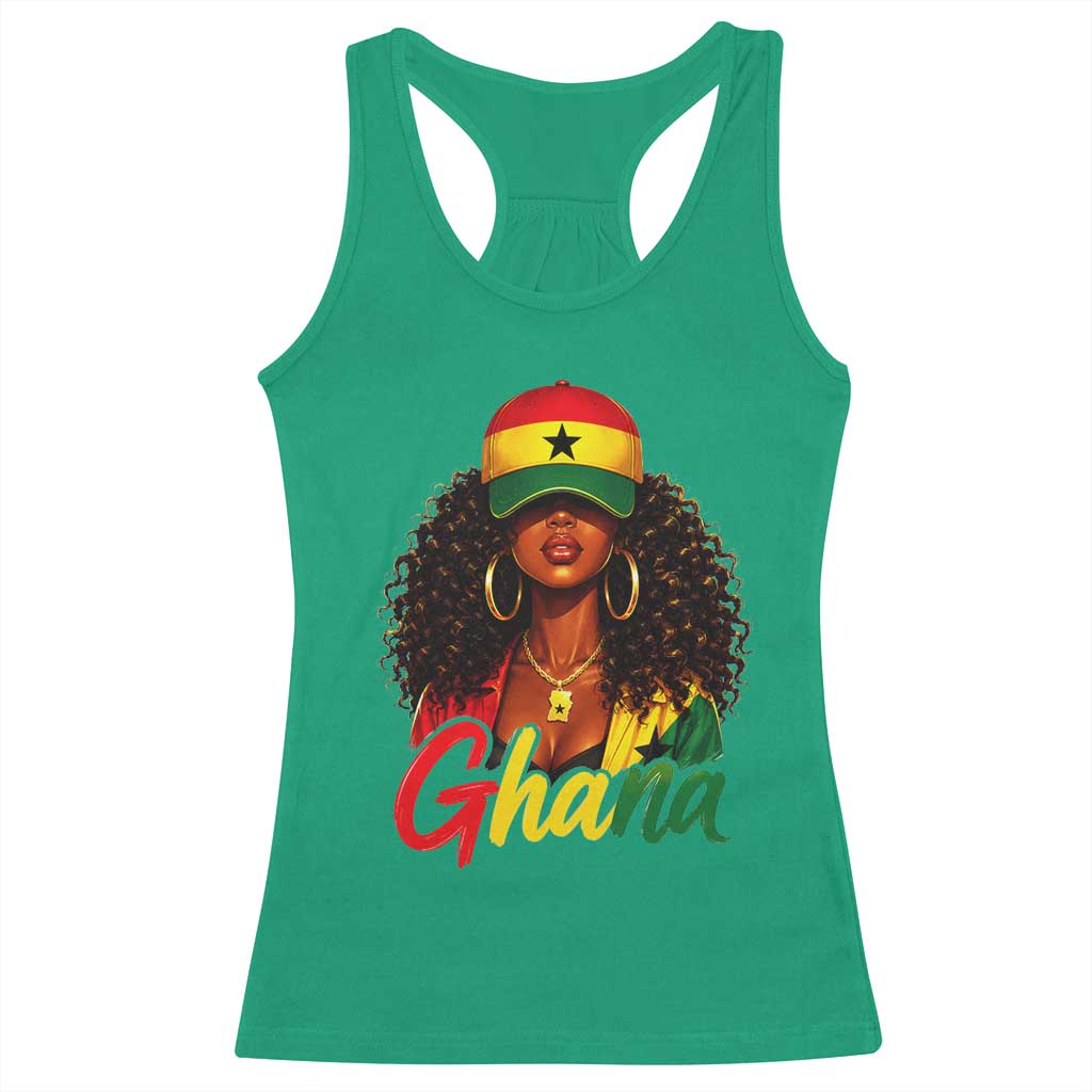 Ghanaian Princess Ghana Flag Melanin Racerback Tank Top Black Girls