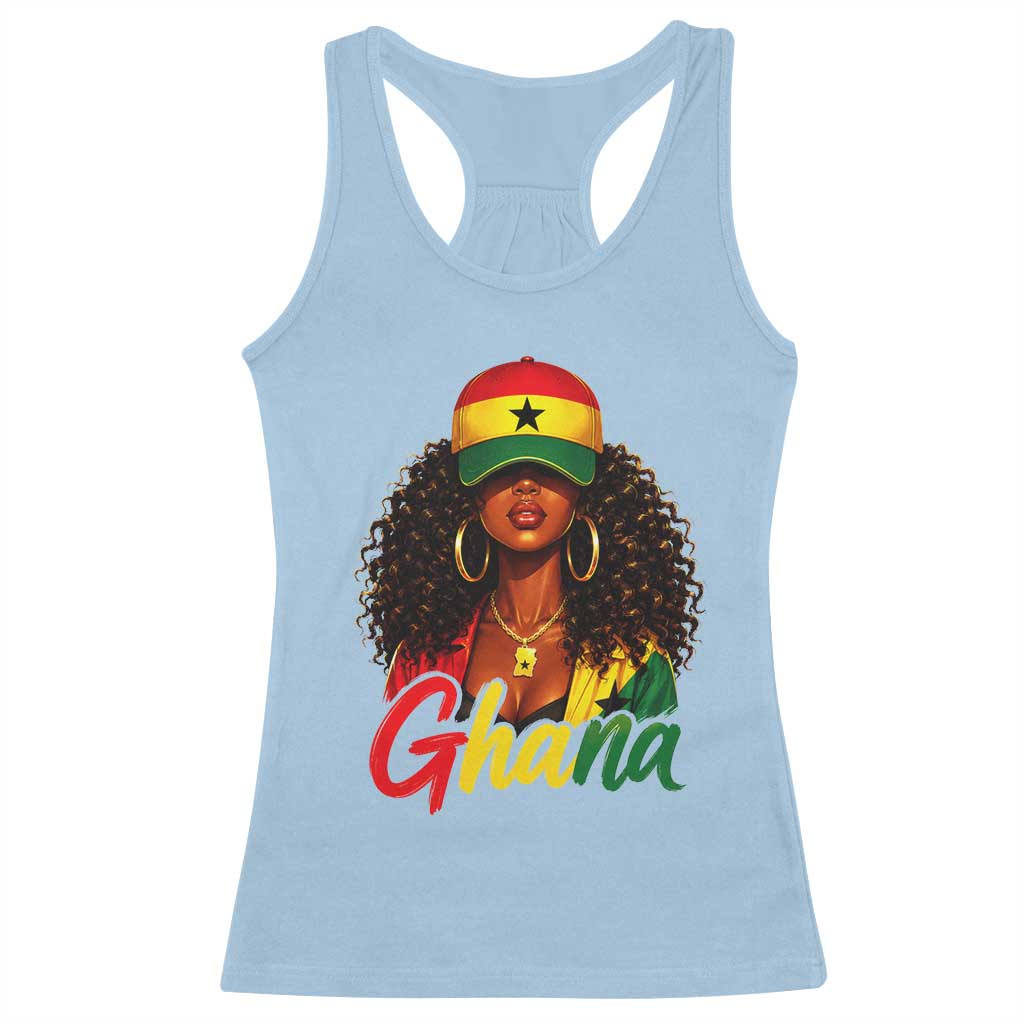 Ghanaian Princess Ghana Flag Melanin Racerback Tank Top Black Girls