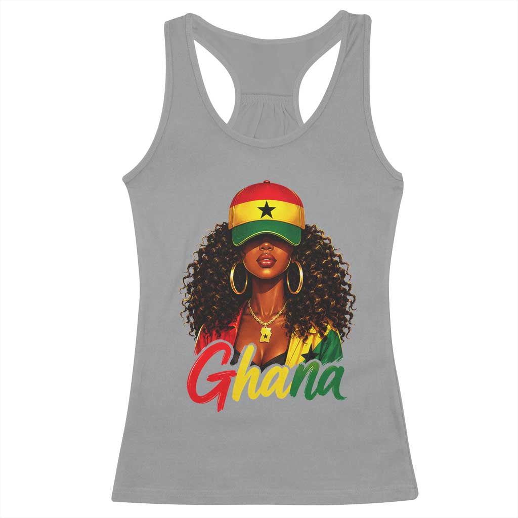 Ghanaian Princess Ghana Flag Melanin Racerback Tank Top Black Girls