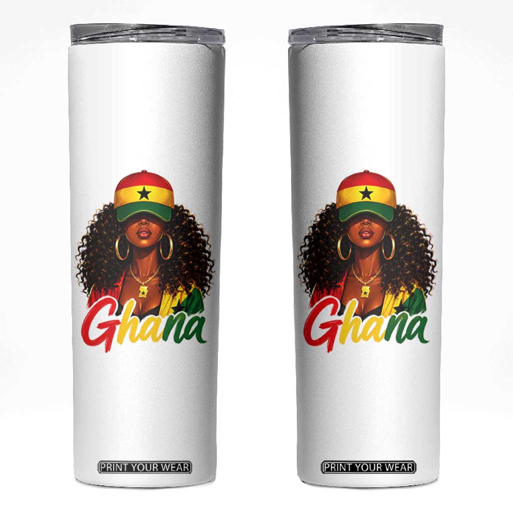 Ghanaian Princess Ghana Flag Melanin Skinny Tumbler Black Girls