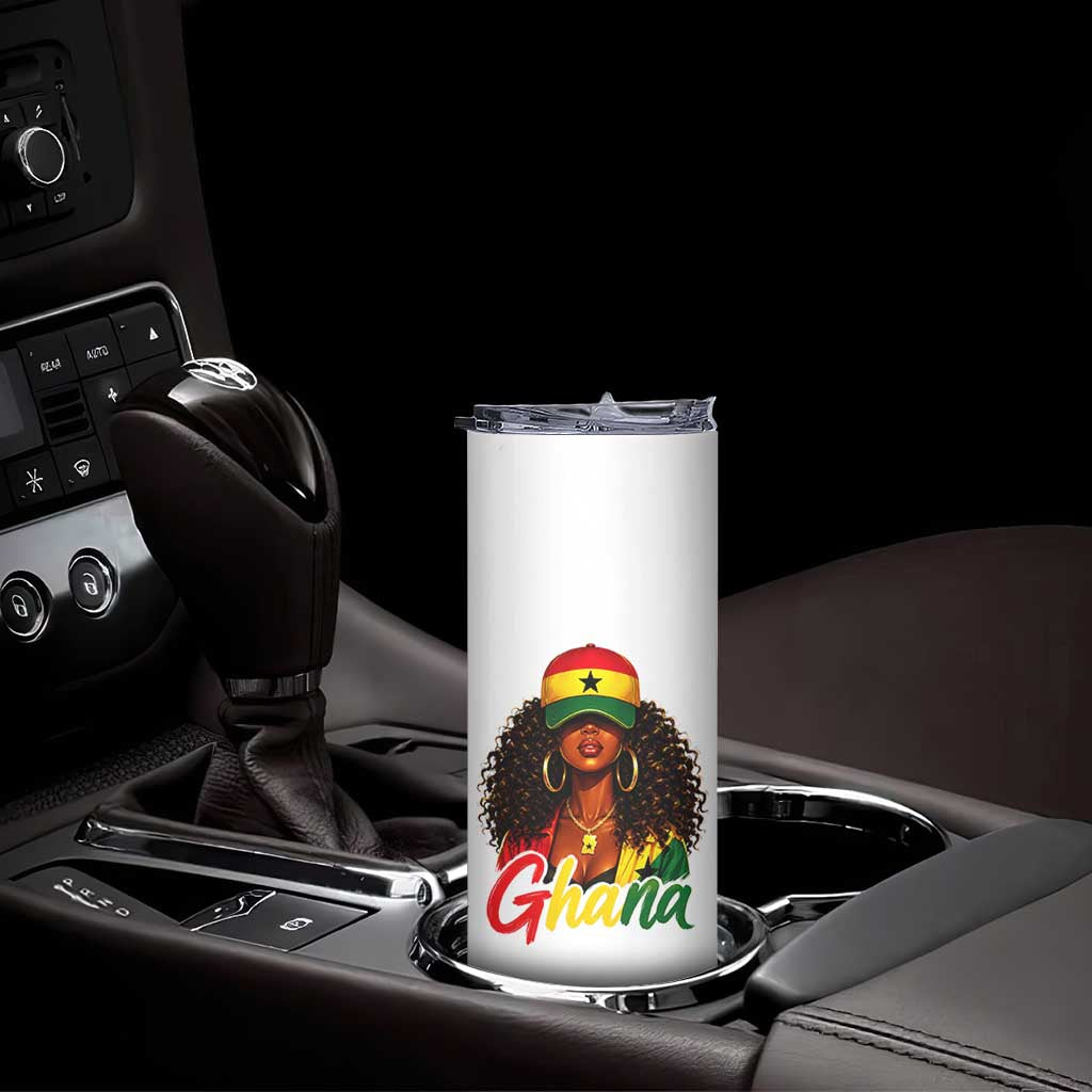 Ghanaian Princess Ghana Flag Melanin Skinny Tumbler Black Girls