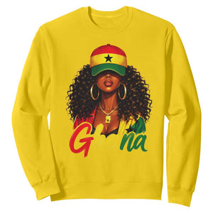 Ghanaian Princess Ghana Flag Melanin Sweatshirt Black Girls