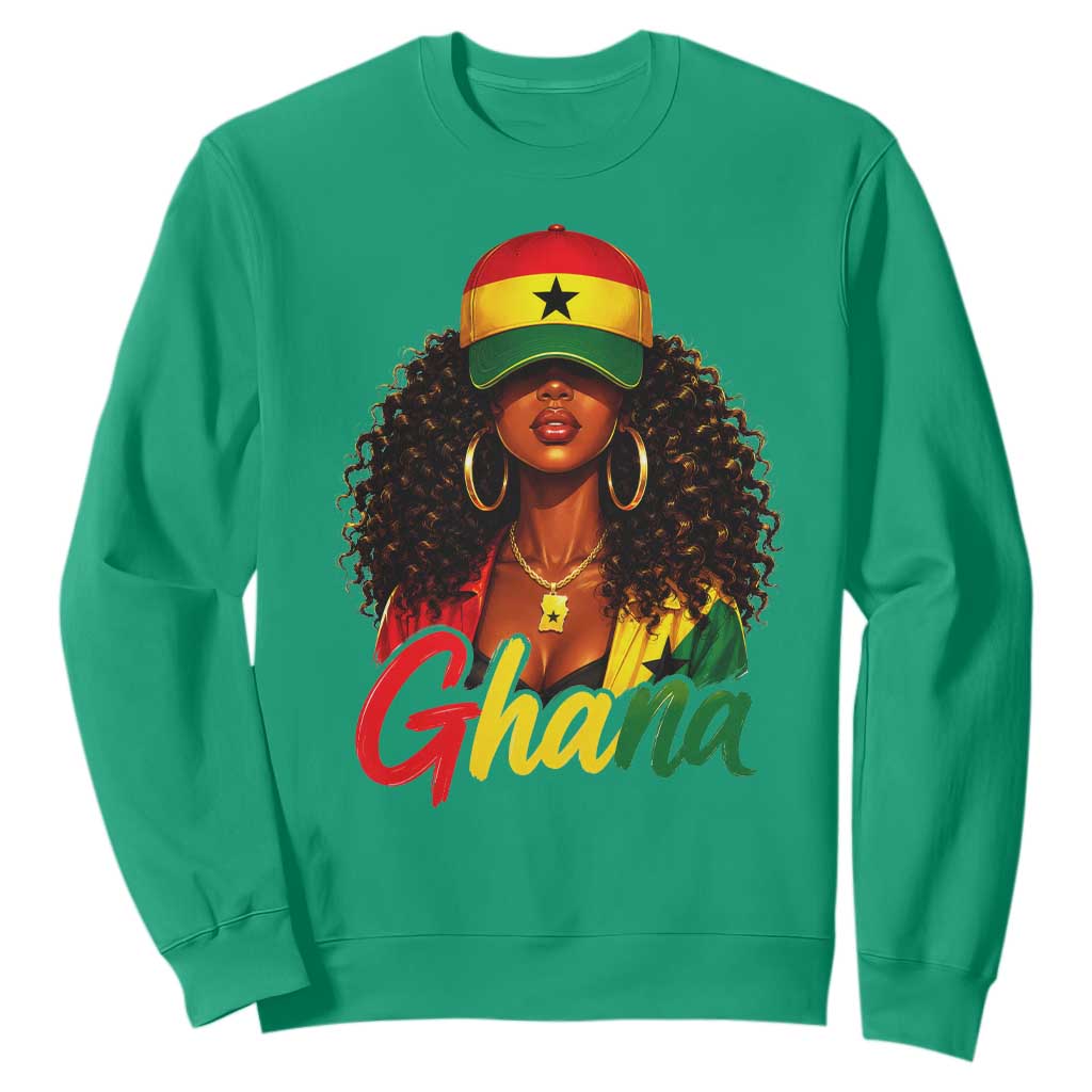 Ghanaian Princess Ghana Flag Melanin Sweatshirt Black Girls