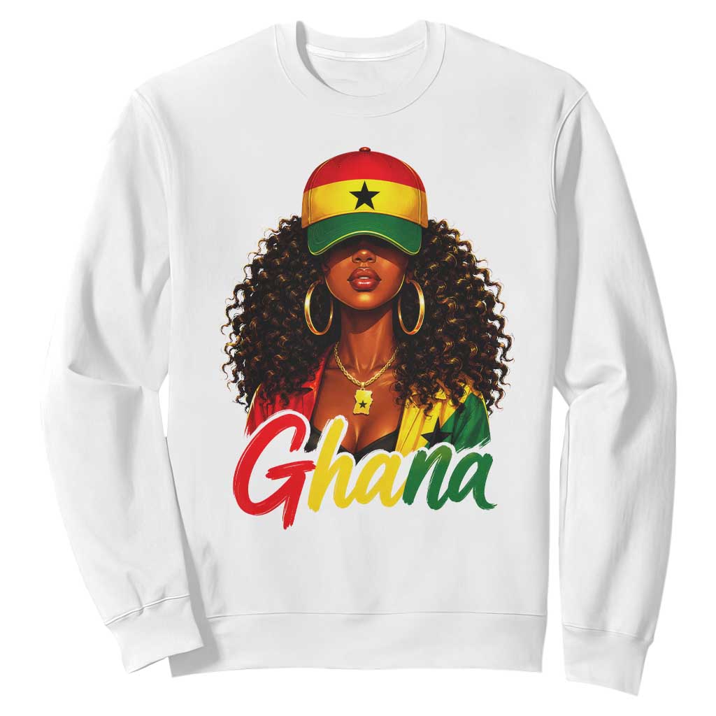 Ghanaian Princess Ghana Flag Melanin Sweatshirt Black Girls