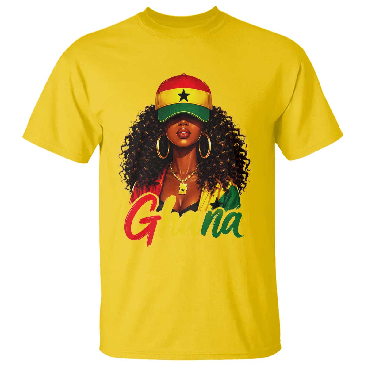 Ghanaian Princess Ghana Flag Melanin T Shirt Black Girls