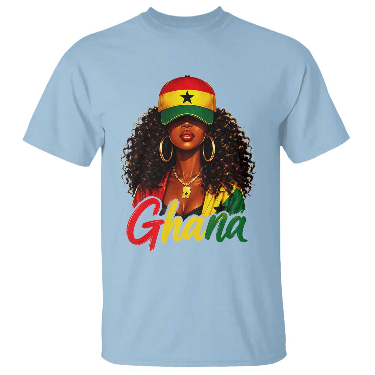 Ghanaian Princess Ghana Flag Melanin T Shirt Black Girls
