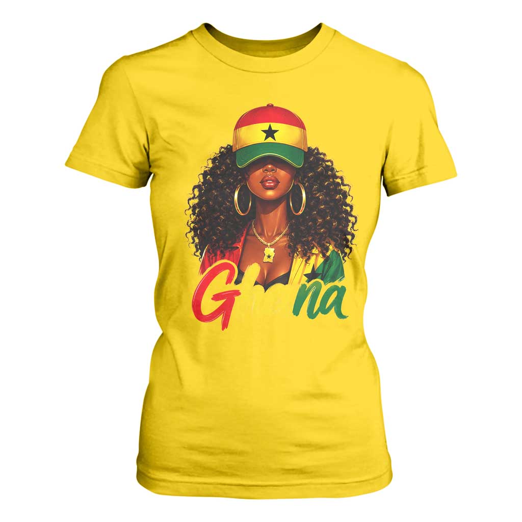 Ghanaian Princess Ghana Flag Melanin T Shirt For Women Black Girls