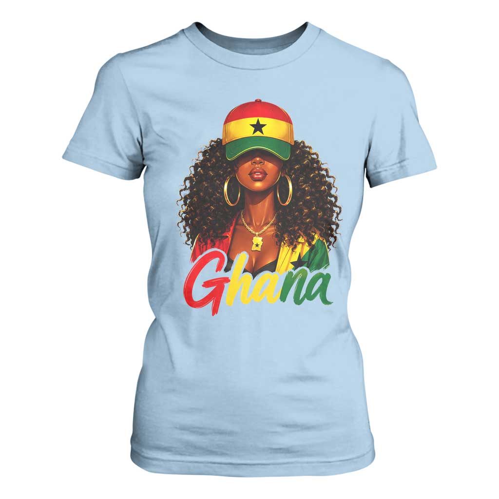 Ghanaian Princess Ghana Flag Melanin T Shirt For Women Black Girls