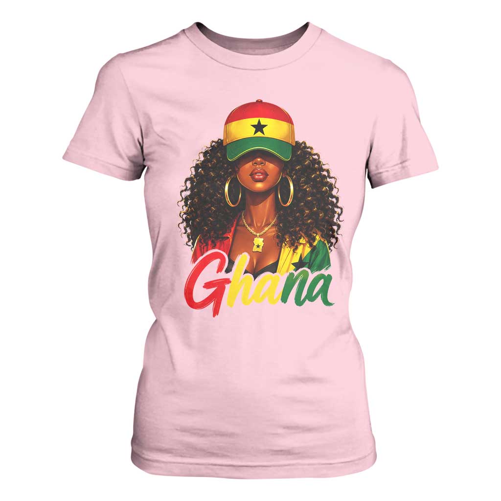 Ghanaian Princess Ghana Flag Melanin T Shirt For Women Black Girls