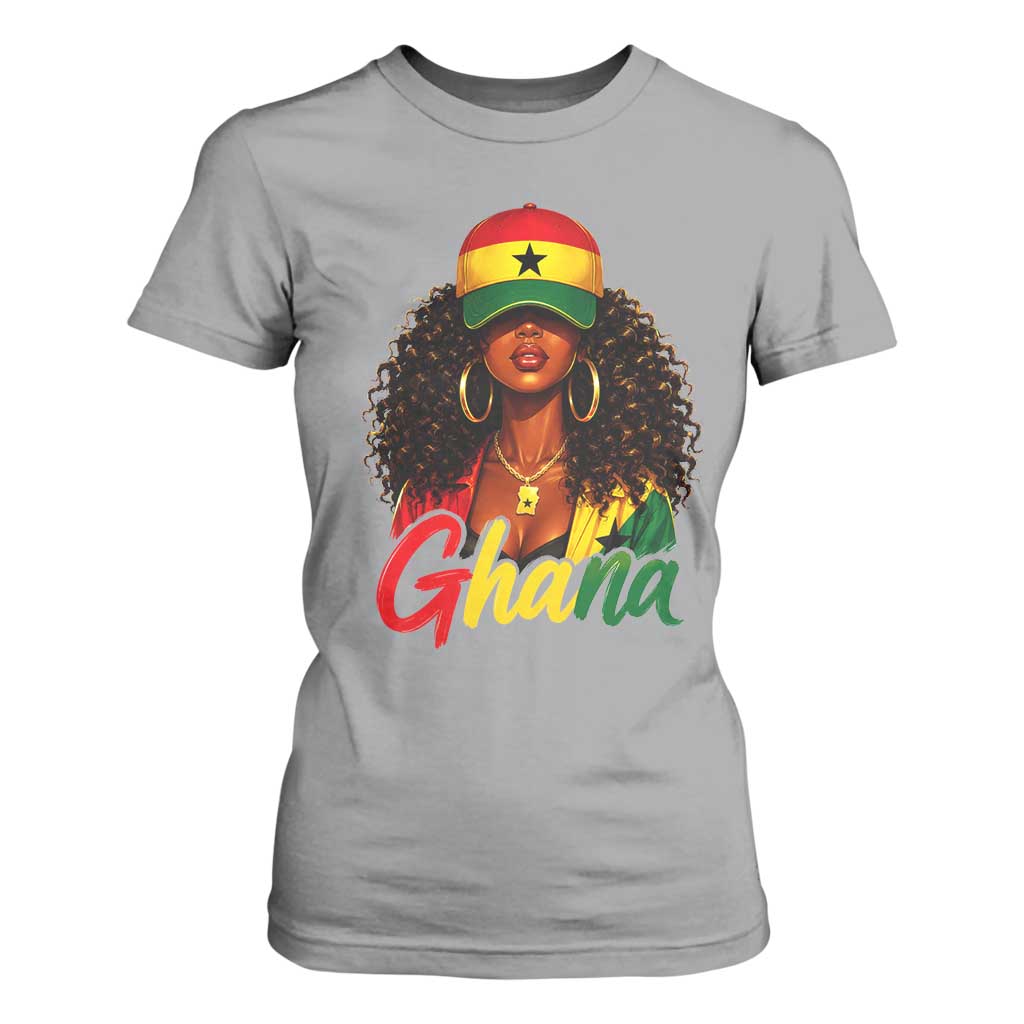 Ghanaian Princess Ghana Flag Melanin T Shirt For Women Black Girls
