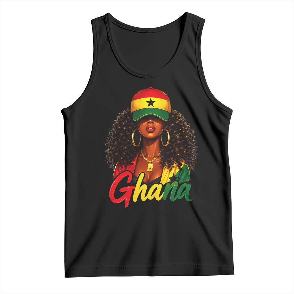 Ghanaian Princess Ghana Flag Melanin Tank Top Black Girls