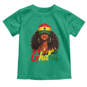 Ghanaian Princess Ghana Flag Melanin Toddler T Shirt Black Girls