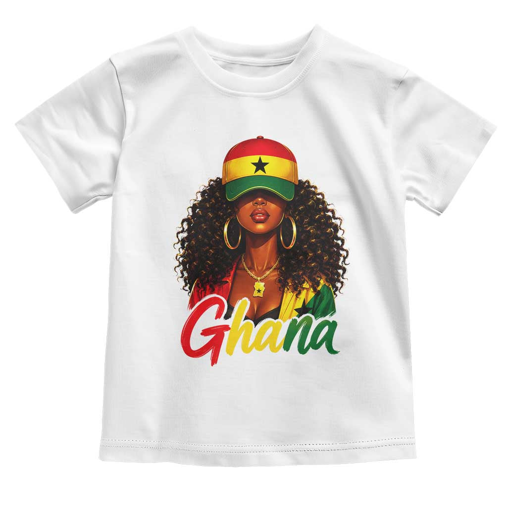 Ghanaian Princess Ghana Flag Melanin Toddler T Shirt Black Girls