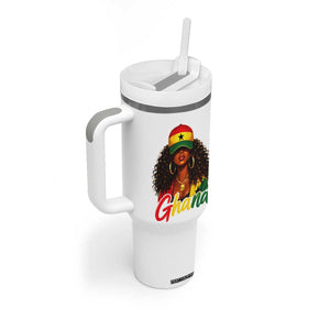 Ghanaian Princess Ghana Flag Melanin Tumbler With Handle Black Girls
