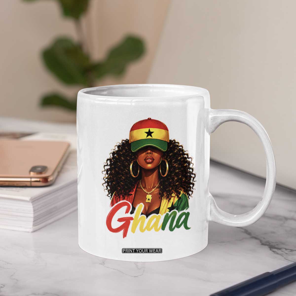 Ghanaian Princess Ghana Flag Melanin Coffee Mug Black Girls