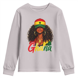 Ghanaian Princess Ghana Flag Melanin Youth Sweatshirt Black Girls