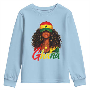 Ghanaian Princess Ghana Flag Melanin Youth Sweatshirt Black Girls