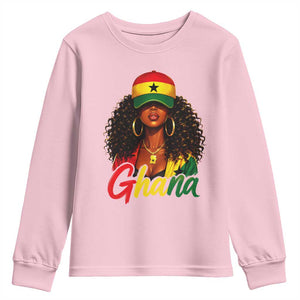 Ghanaian Princess Ghana Flag Melanin Youth Sweatshirt Black Girls
