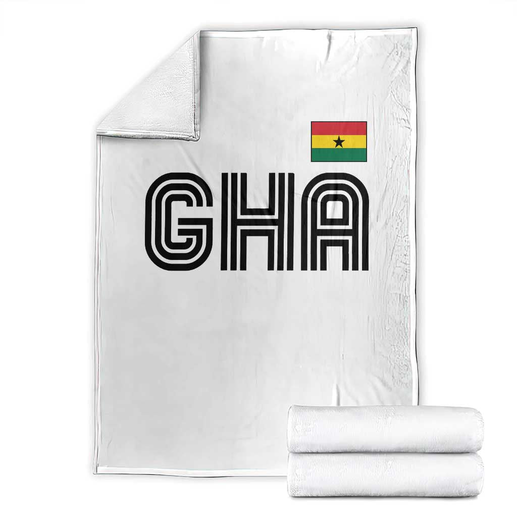 Proud Ghanaian Throw Blanket Minimalist Ghana Typography Design Ghana Flag