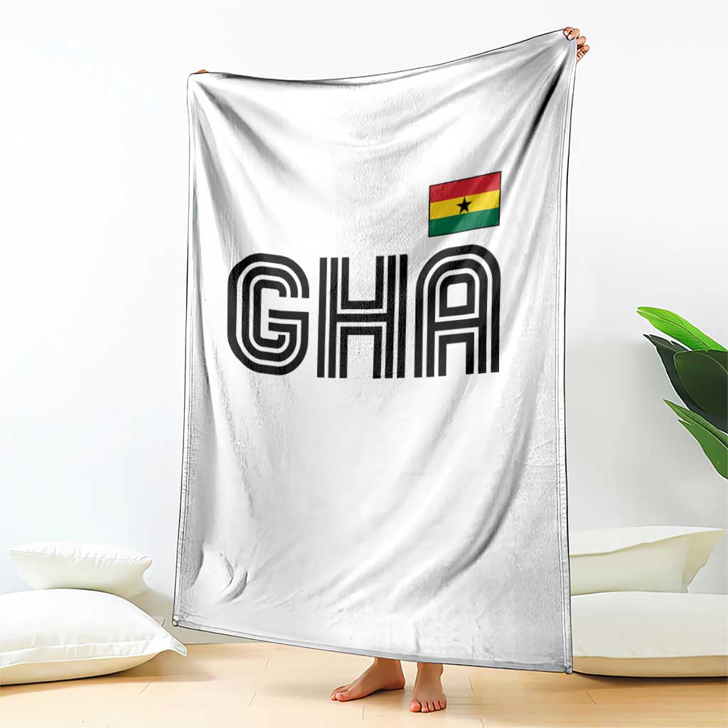 Proud Ghanaian Throw Blanket Minimalist Ghana Typography Design Ghana Flag